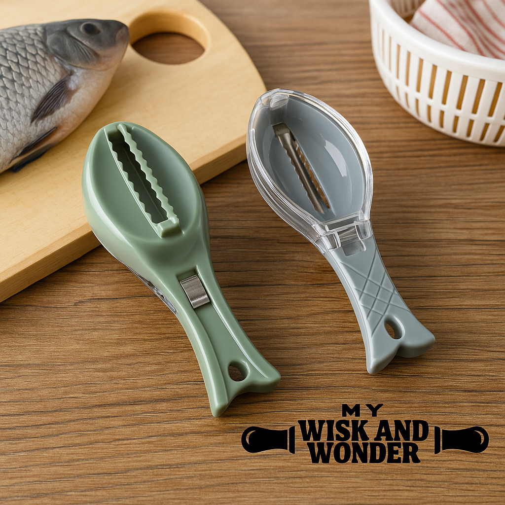 Premium Fischentschupper mit Auffangbehälter – Sauberes & Sicheres Entschuppen