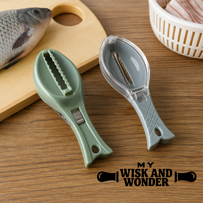 Premium Fischentschupper mit Auffangbehälter – Sauberes & Sicheres Entschuppen